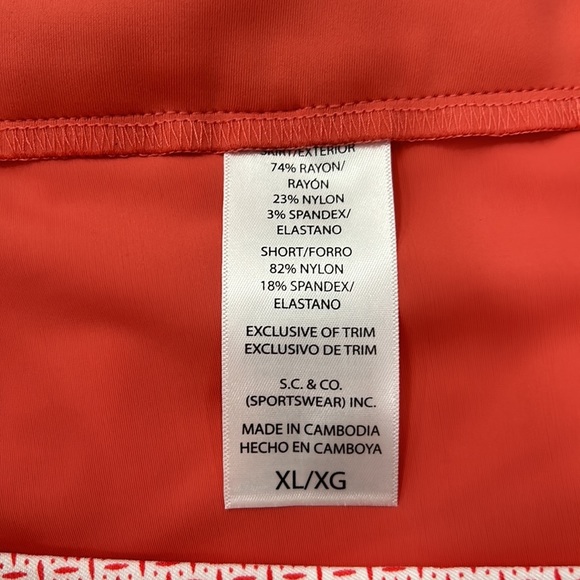 S.C & CO. Women’s Coral Print Skort. Size XL (717) - Picture 8 of 11
